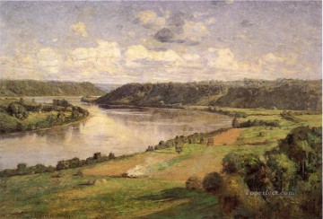 El río Ohio desde el campus universitario Honover Theodore Clement Steele Pinturas al óleo